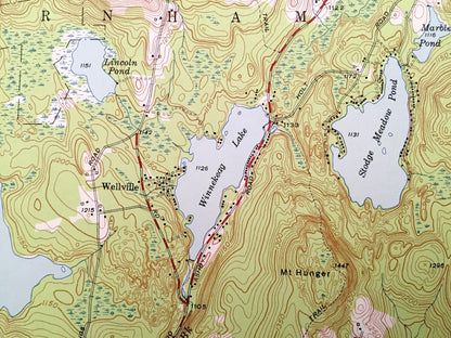 Antique Ashburnham, Massachusetts 1950 US Geological Survey Topographic Map – Middlesex, Worcester County, MA, Hillsboro, Cheshire County NH
