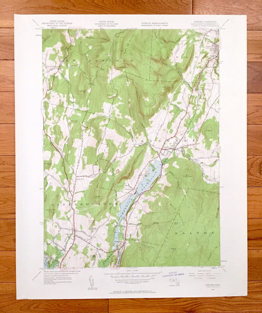 Antique Cheshire, Massachusetts 1944 US Geological Survey Topographic Map – Berkshire County, New Ashford, Adams, Lanesborough, Dalton, MA