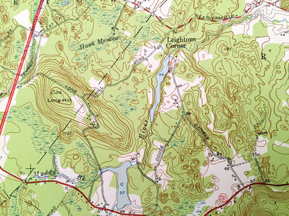 Antique Georgetown, Massachusetts 1953 US Geological Survey Topographic Map – Essex County, Groveland, Newbury, Rowley, Ipswich, Boxford, MA