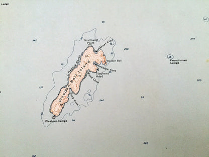 Antique Matinicus, Maine 1953 US Geological Survey Topographic Map – Criehaven, Wooden Ball, Ragged, Island, Knox County, Seal Ledges, ME