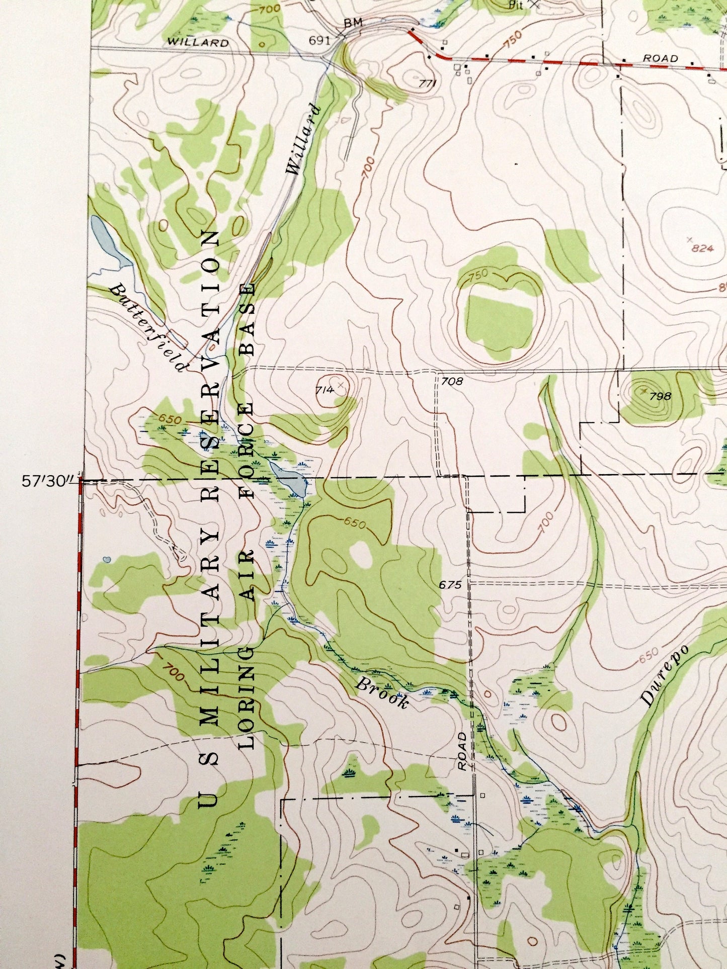 Antique Limestone, Maine 1953 US Geological Survey Topographic Map – Aroostook County, Caswell, ME, Victoria County, New Brunswick, Canada