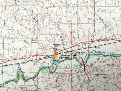 Antique Wolf Point, Montana 1954 US Geological Survey Topographic Map – Poplar, Culbertson, Scobey, Plentywood, Froid Fort Kipp, Peerless MT