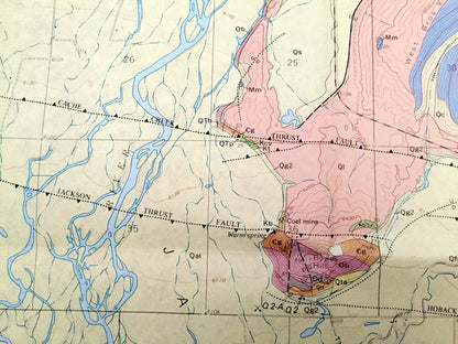 Antique Jackson Hole, Wyoming 1972 US Geological Survey Topographic Map – Teton County, Snow King, South Park, Snake River, Wilson, WY