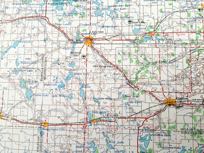 Antique New Ulm, Minnesota 1953 US Geological Survey Topographic Map – Sleepy Eye, Mankato, Marshall, Montevideo Hutchinson Glencoe Tracy MN