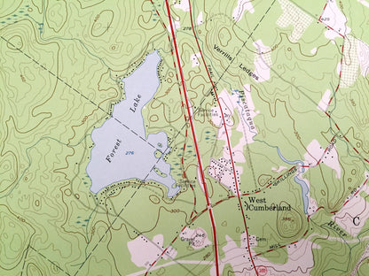 Antique Cumberland Center, Maine 1957 US Geological Survey Topographic Map – County, Gray, Windham, Falmouth, North Yarmouth, Forest Lake ME