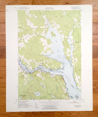 Antique Devils Head, Maine 1949 US Geological Survey Topographic Map – Washington County, Calais, ME, Charlotte County, New Brunswick