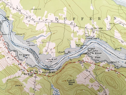 Antique Devils Head, Maine 1949 US Geological Survey Topographic Map – Washington County, Calais, ME, Charlotte County, New Brunswick