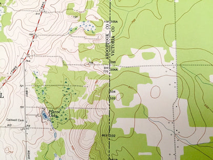 Antique Limestone, Maine 1953 US Geological Survey Topographic Map – Aroostook County, Caswell, ME, Victoria County, New Brunswick, Canada
