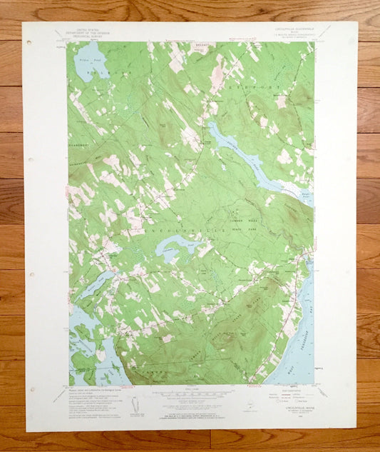 Antique Lincolnville, Maine 1960 US Geological Survey Topographic Map – Knox, Waldo County, Belmont, Belfast, Northport, Searsmont, ME