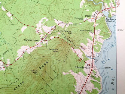 Antique Lincolnville, Maine 1960 US Geological Survey Topographic Map – Knox, Waldo County, Belmont, Belfast, Northport, Searsmont, ME