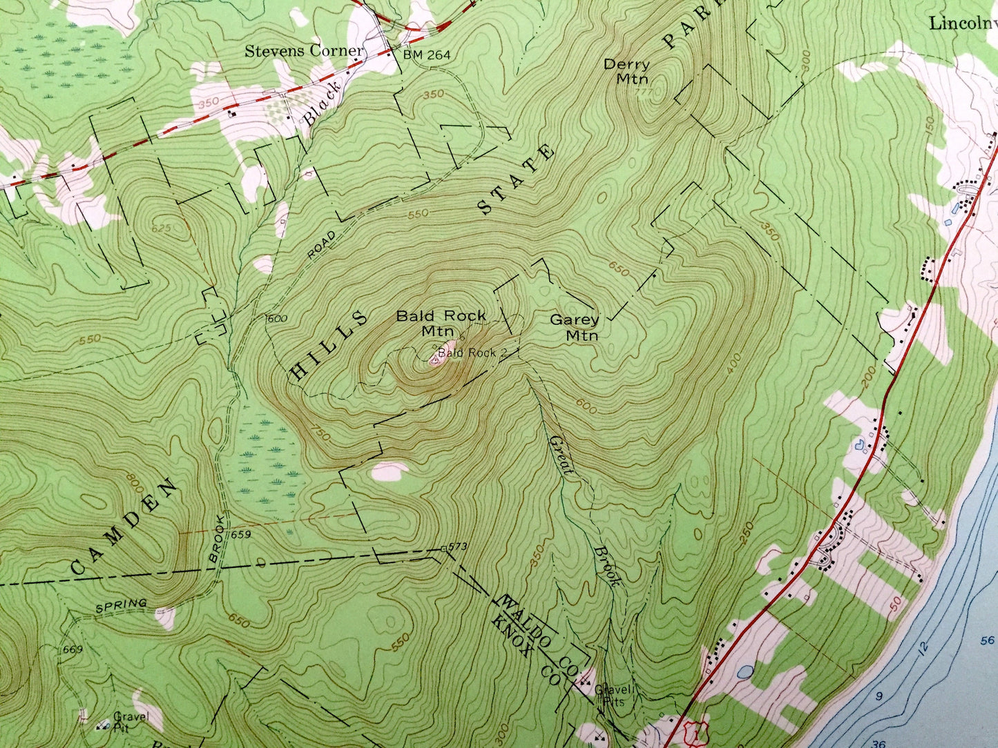 Antique Lincolnville, Maine 1960 US Geological Survey Topographic Map – Knox, Waldo County, Belmont, Belfast, Northport, Searsmont, ME