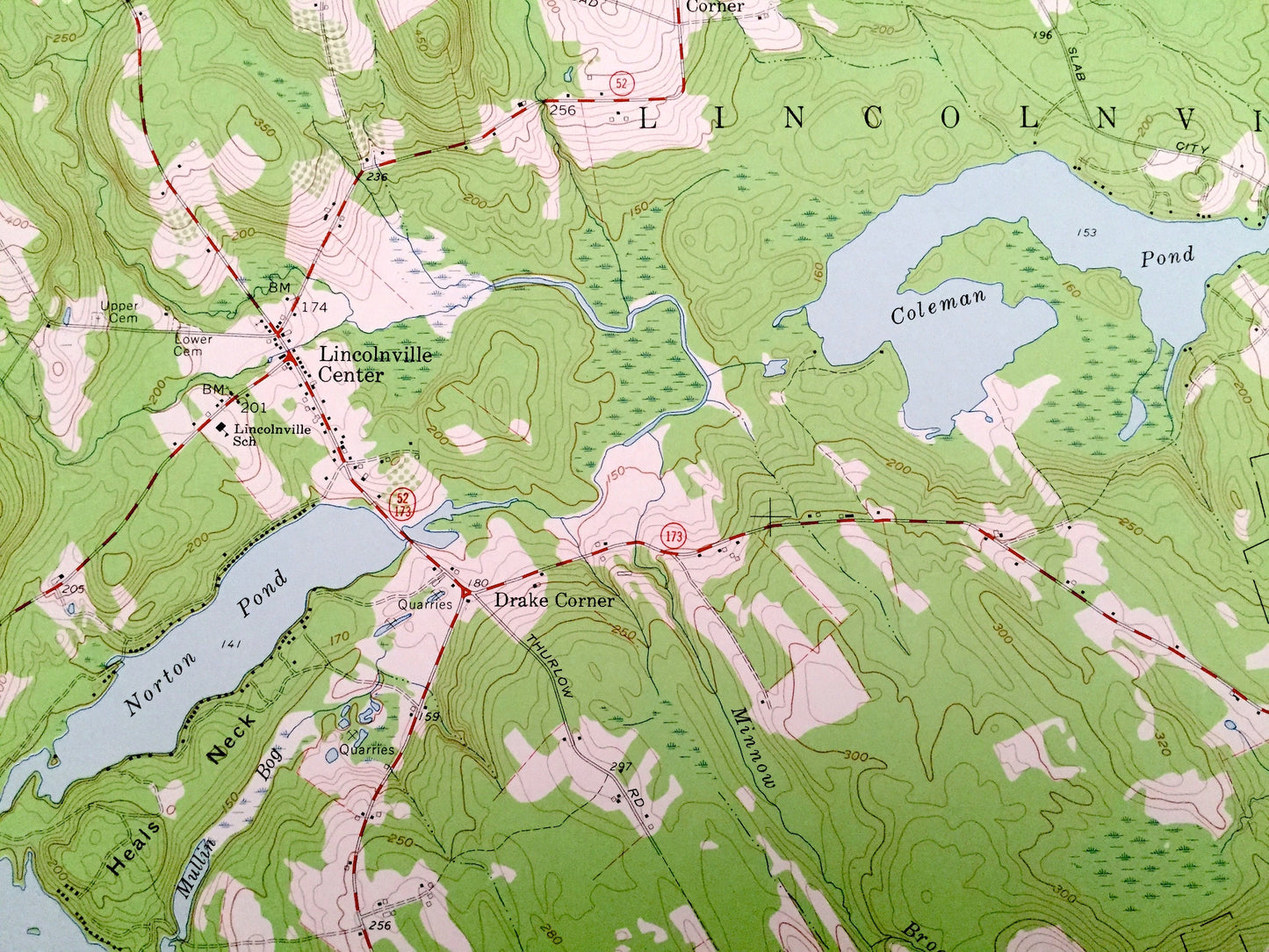 Antique Lincolnville, Maine 1960 US Geological Survey Topographic Map – Knox, Waldo County, Belmont, Belfast, Northport, Searsmont, ME