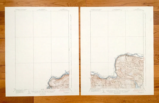 Antique Frenchville, Maine 1935 US Geological Survey Topographic Map – Madawaska, St Agatha, Long Lake, St John River, Fort Kent, Aroostook