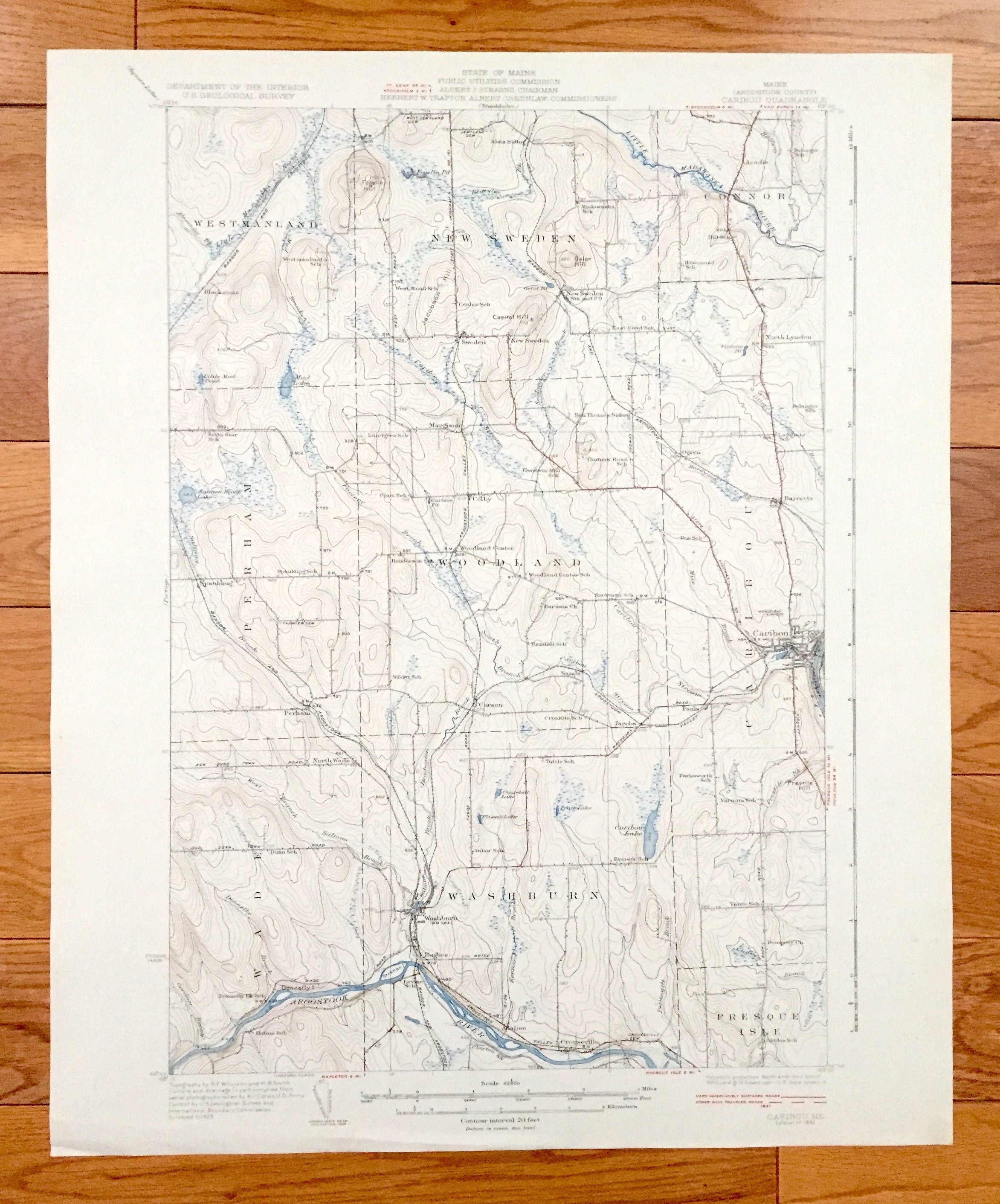 Antique Eastport, Maine 1969 US Geological store Survey Topographic Map – Lubec, Machias, Jonesport, Moose Island Dennysville Washington County ME