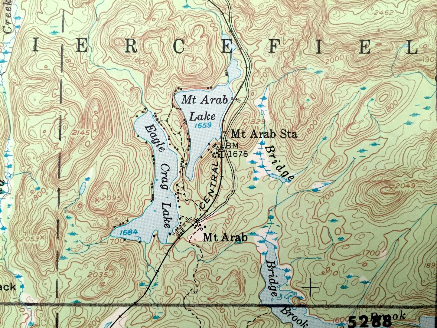 Antique Tupper Lake, New York 1954 US Geological Survey Topographic Map – Adirondacks, Colton, Piercefield, Altamont Long Hamilton County NY