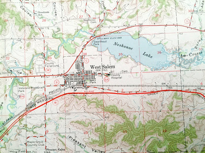Antique La Crosse, Wisconsin 1963 US Geological Survey Topographic Map – Holland, Onalaska, Medary, Shelby, Hamilton, WI, Houston County, MN