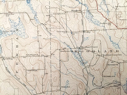 Antique Caribou, Maine 1932 US Geological Survey Topographic Map – New Sweden, Westmanland, Woodland, Perham, Washburn, Wade Connor Pauls ME