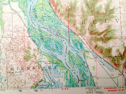 Antique Alma, Wisconsin 1950 US Geological Survey Topographic Map – Buffalo County, Modena, Nelson, Belvidere, WI, Wabasha County, Watopa MN