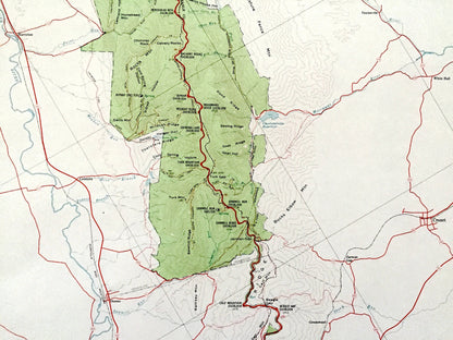 Antique Shenandoah National Park, Virginia 1969 Geological Survey Map – Blue Ridge Mountain, Rockingham, Albermarle Nelson Greene Augusta VA