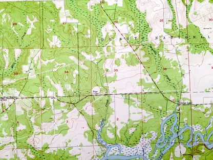 Antique Biloxi, Mississippi 1954 US Geological Survey Topographic Map –Harrison, Jackson County, De Soto National Forest, D'Iberville, MS
