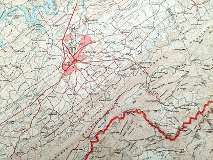 Antique Great Smoky Mountains National Park 1949 US Geological Survey Topographic Map – Tennessee, North Carolina, Maryville, Nantahala, TN