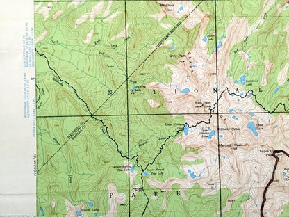 Antique Merced Peak, California 1976 US Geological Survey Topographic Map – Yosemite National Park, Sierra Forest, Inyo, Mariposa, Madera CA