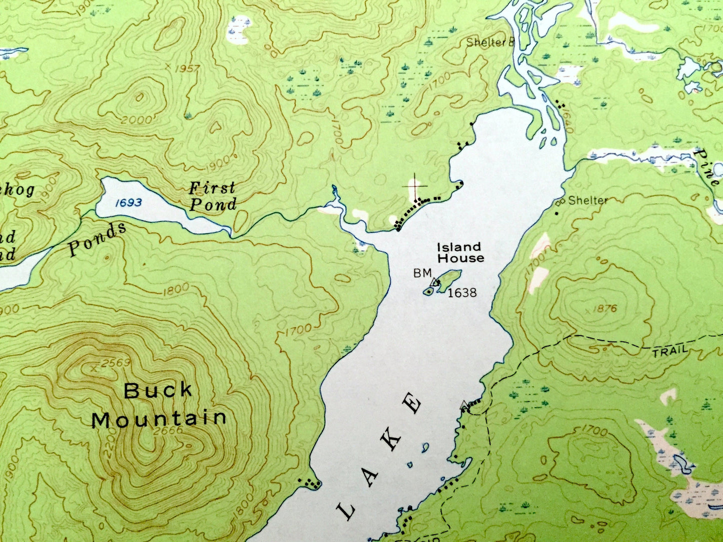Antique Long Lake, New York 1955 US Geological Survey Topographic Map – Adirondacks, Tupper Lake, Altamont, Harrietstown, Raquette Pond, NY