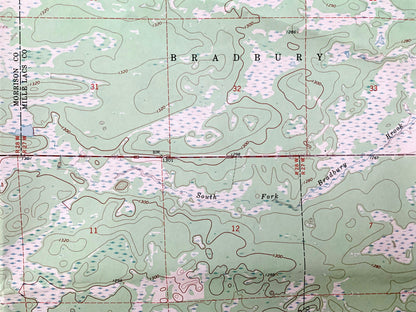 Antique Ramey NE, Minnesota 1968 US Geological Survey Topographic Map – Morrison, Mille Lacs County, Leigh, Bradbury, Mount Morris, Lakin MN