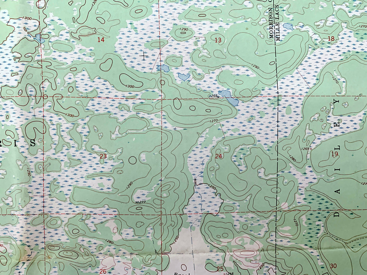 Antique Ramey NE, Minnesota 1968 US Geological Survey Topographic Map – Morrison, Mille Lacs County, Leigh, Bradbury, Mount Morris, Lakin MN