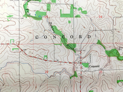 Antique Concord, Minnesota 1965 US Geological Survey Topographic Map – Goodhue, Dodge County, Cherry Grove, Roscoe, Milton, Berne, MN
