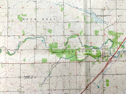 Antique High Forest, Minnesota 1974 US Geological Survey Topographic Map – Olmsted, Mower County, Rock Dell, Pleasant Valley, Racine, MN