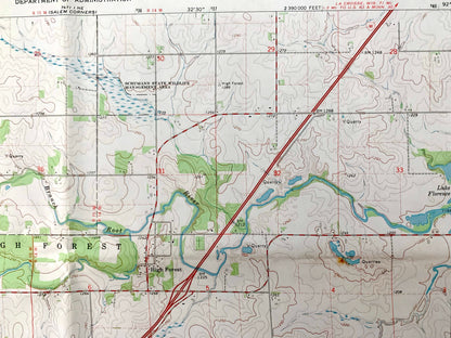 Antique High Forest, Minnesota 1974 US Geological Survey Topographic Map – Olmsted, Mower County, Rock Dell, Pleasant Valley, Racine, MN
