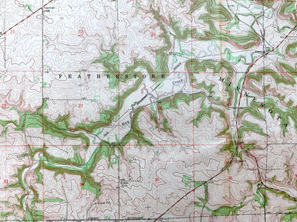 Antique Goodhue East, Minnesota 1968 US Geological Survey Topographic Map – Goodhue County, Featherstone, Hay Creek, Belvidere, MN
