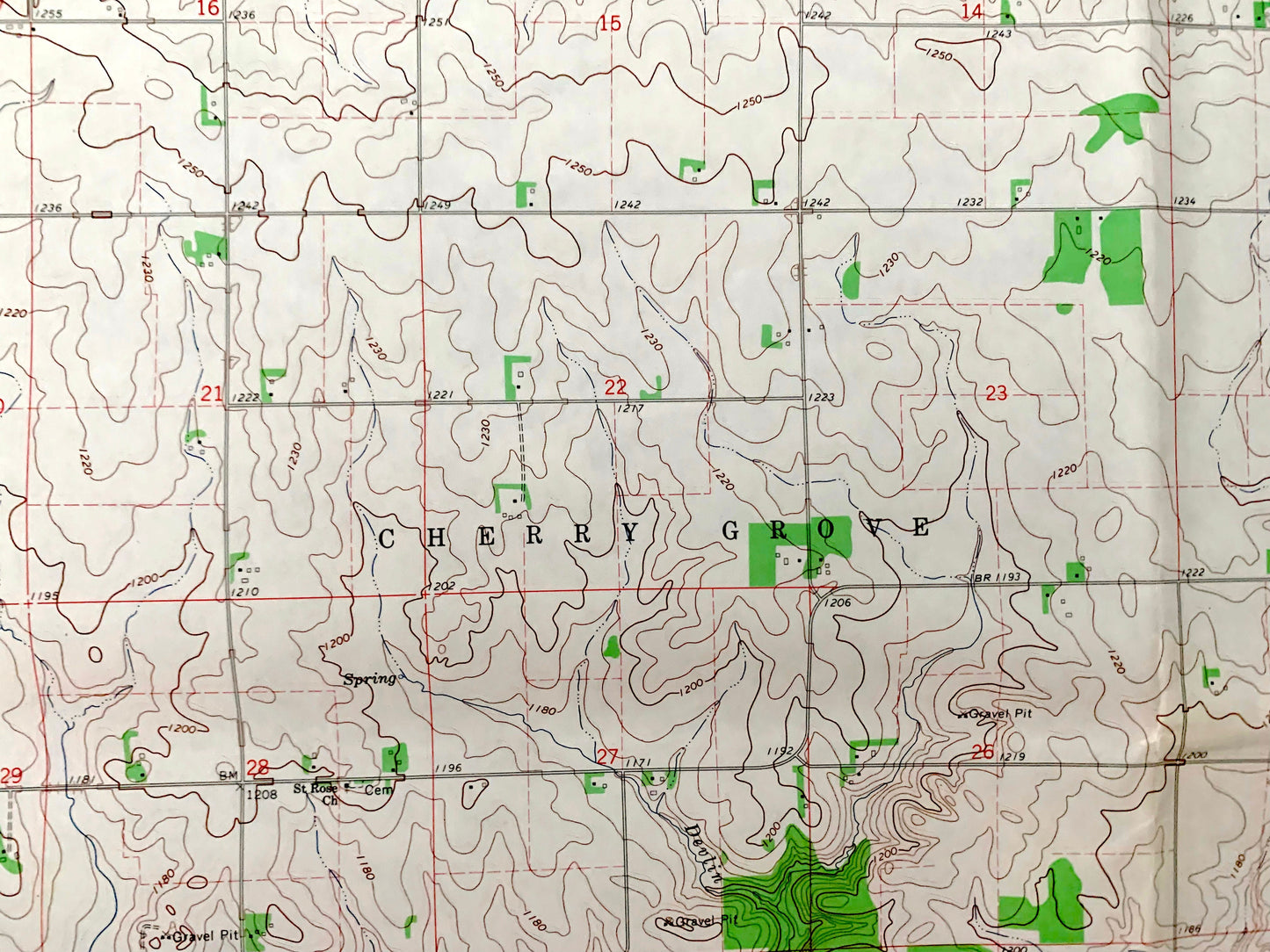 Antique Concord, Minnesota 1965 US Geological Survey Topographic Map – Goodhue, Dodge County, Cherry Grove, Roscoe, Milton, Berne, MN