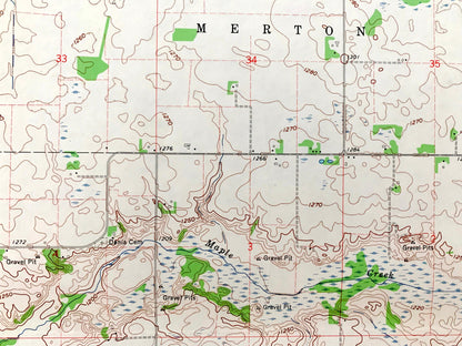 Antique Owatonna SE, Minnesota 1962 US Geological Survey Topographic Map – Steele, Dodge County, Merton, Ellington, Havana, Claremont, MN