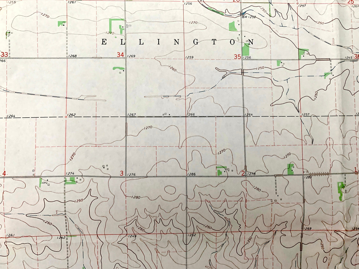 Antique Claremont, Minnesota 1965 US Geological Survey Topographic Map – Dodge County, Ellington, Concord, Wasioja, Ripley, Ashland, MN