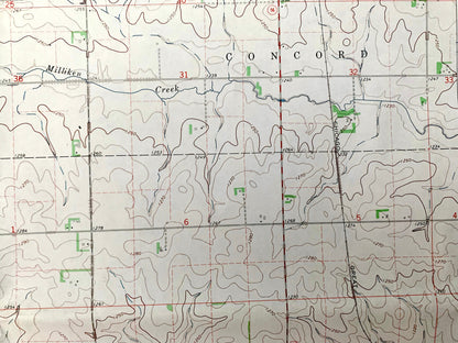Antique Claremont, Minnesota 1965 US Geological Survey Topographic Map – Dodge County, Ellington, Concord, Wasioja, Ripley, Ashland, MN