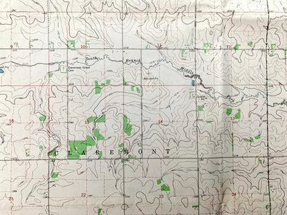 Antique Claremont, Minnesota 1965 US Geological Survey Topographic Map – Dodge County, Ellington, Concord, Wasioja, Ripley, Ashland, MN