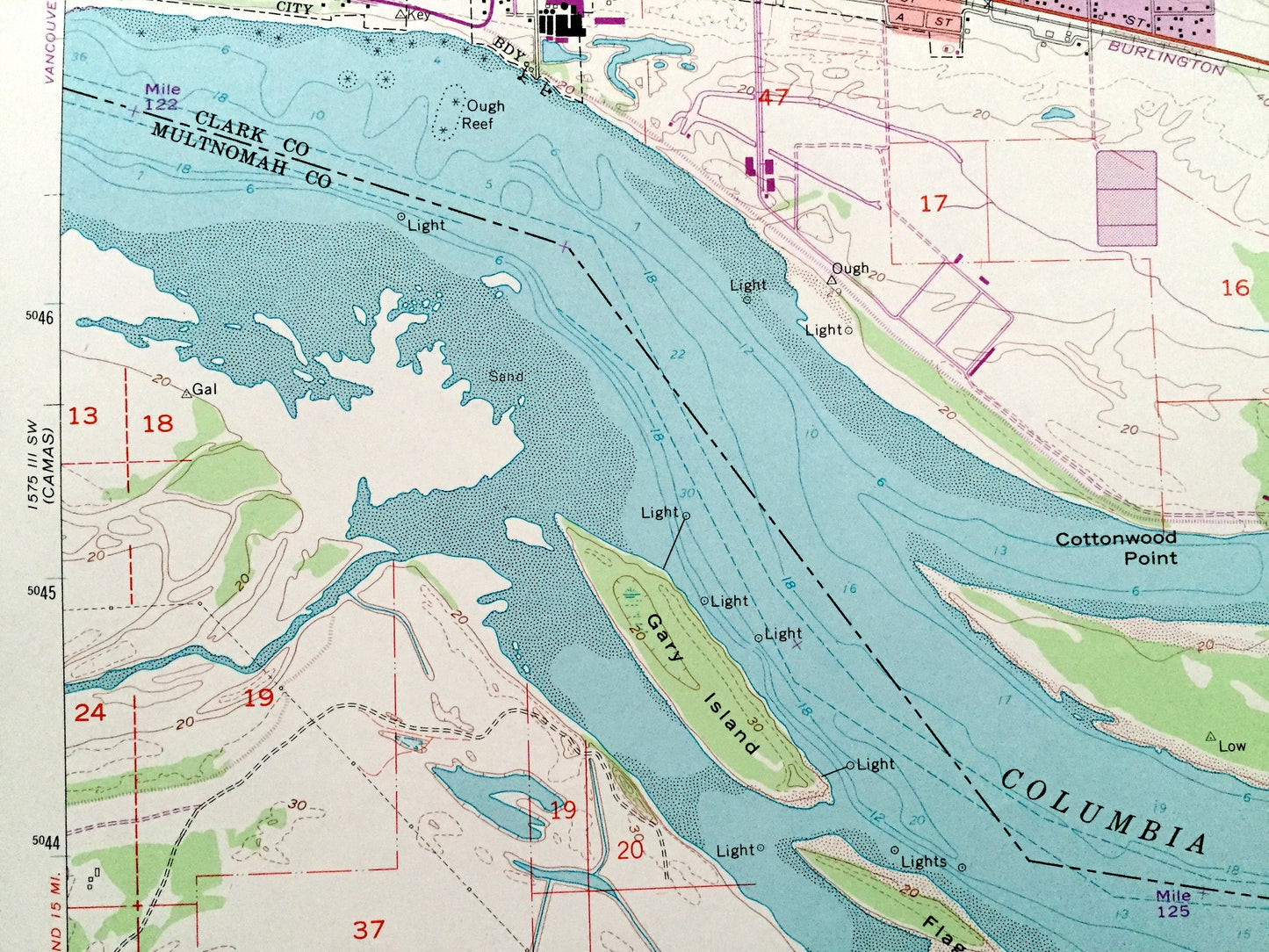 Antique Washougal, Washington 1961 US Geological Survey Topographic Map – Clark County, Camas, Mt Pleasant, WA, Multnomah County, Corbett OR