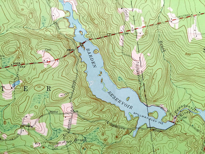 Antique Clayville, Rhode Island 1955 US Geological Survey Topographic Map – Providence County, Glocester, Foster, Scituate, Barden, Chopmist