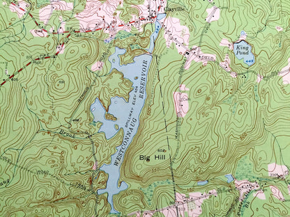 Antique Clayville, Rhode Island 1955 US Geological Survey Topographic Map – Providence County, Glocester, Foster, Scituate, Barden, Chopmist