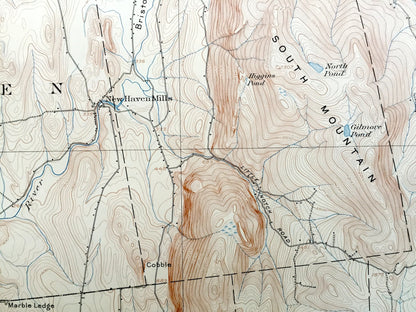Antique Middlebury, Vermont 1903 US Geological Survey Topographic Map – Monkton, Ferrisburg, Starksboro, Bristol, New Haven, Weybridge, VT