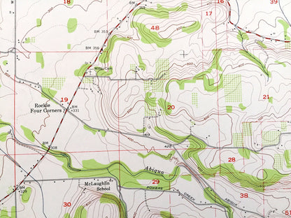 Antique Scotts Mills, Oregon 1954 US Geological Survey Topographic Map – Clackamas, Marion County, Monitor, Gladtidings, Marquam, Oaklawn OR