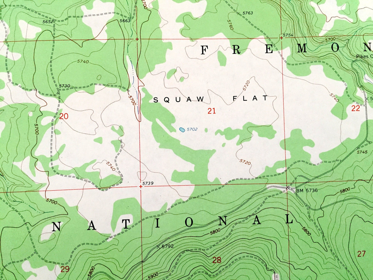 Antique Shake Butte, Oregon 1966 US Geological Survey Topographic Map – Lake, Klamath County, Fremont National Forest, Squaw Flat, OR
