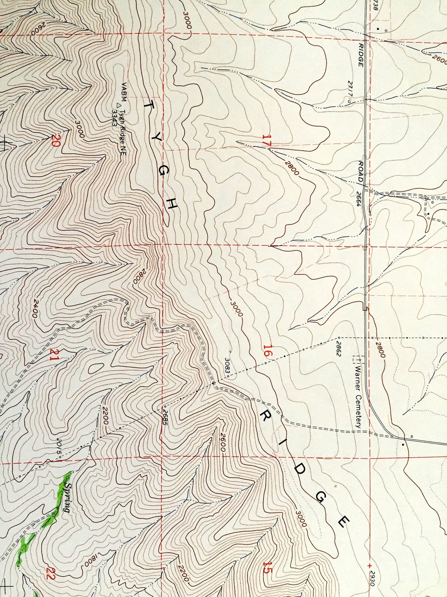 Antique Sherars Bridge, Oregon 1962 US Geological Survey Topographic Map – Wasco, Sherman County, Sherar, Tygh Ridge, Deschutes River, OR
