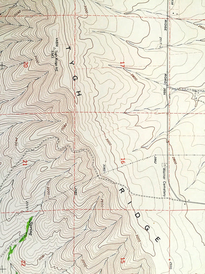Antique Sherars Bridge, Oregon 1962 US Geological Survey Topographic Map – Wasco, Sherman County, Sherar, Tygh Ridge, Deschutes River, OR