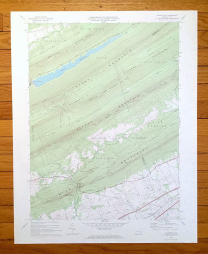 Antique Grantville, Pennsylvania 1969 US Geological Survey Topographic Map – Dauphin, Lebanon County, Jefferson, Rush, Cold Spring, PA