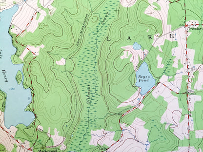 Antique Lake Ariel, Pennsylvania 1966 US Geological Survey Topographic Map - Wayne, Lackawanna County, Jefferson, Madison, Salem, Poconos PA