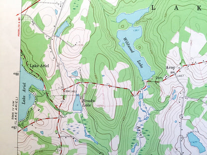Antique Lakeville, Pennsylvania 1966 US Geological Survey Topographic Map - Wayne, Pike County, Cherry Ridge, Paupack, South Canaan Salem PA