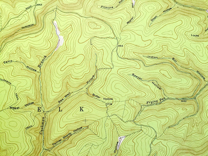 Antique Lee Fire Tower, Pennsylvania 1947 US Geological Survey Topographic Map - Potter, Tioga, Lycoming County, Abbott, Elk, Stewardson, PA